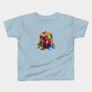 Melting Rubik's Cube Kids T-Shirt